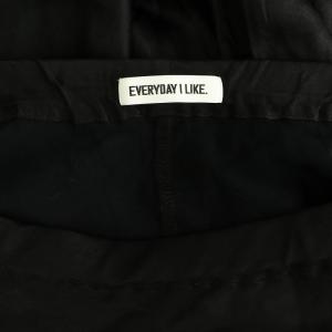 EVERYDAY I LIKE 23AW Cu/R Maxi スカート マーメイド サテン イージー ブラック /MY OS