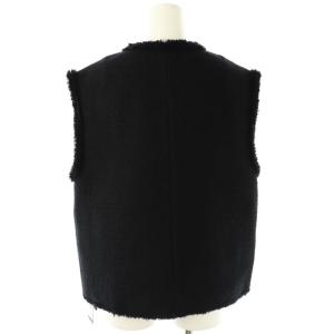 TOMORROWLAND collection 24AW ブークレーファンシークルーネックジレ 36 ブラック