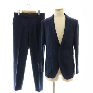 SUIT COMPANY　パンツスーツ　セットアップ 　濃紺　ウオッシャブル SUIT COMPANY パンツスーツ セットアップ 濃紺 ウオッシャブル