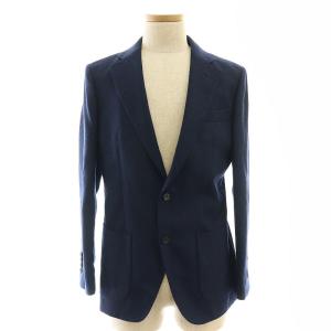 SUIT SELECT ウールブレンド2釦ジャケット スーツ セットアップ 上下 パンツ A5 170 M 紺 ネイビー SH