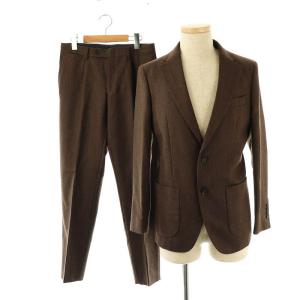 セットアップ ウールスーツ テーラードジャケット パンツ A5 ブラウン /HK OS SH