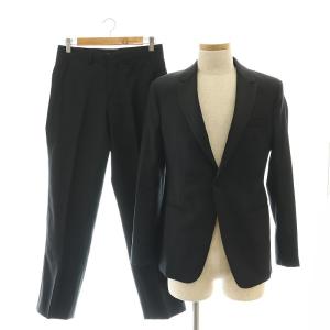 ウール 2B スーツ セットアップ パンツ 44 黒 ブラック /SS OS SH