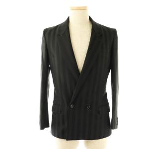 GalaabenD ストライプ スーツ セットアップ テーラードジャケット パンツ S M ブラック /DF OS SH
