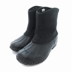 SLUSHER PULL ON ショートブーツ ラバー ロゴ US8 D140015/BK /JS SH