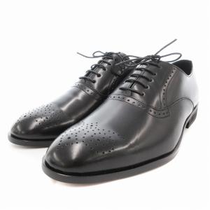オックスフォードシューズ ビジネス メダリオン レースアップ レザー 26.5cm 黒 ブラック /JS