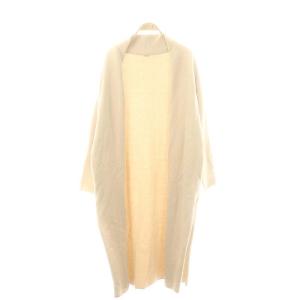 Twins cotton ロングガウン ニット カーディガン ベージュ /MI OS SH