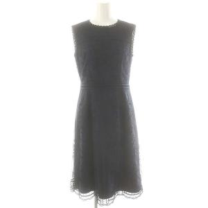 レースノースリーブワンピース 38 紺 /MI OS SH