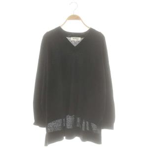 シルクコットン VネックワイドPO ニット カットソー 38 紺 /MI OS SH