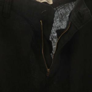 nest Robe リネンワイドパンツ ストレート 黒 /MI OS SH