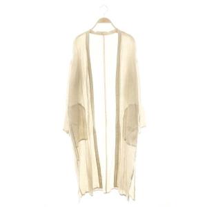 ラミーリネンロングガウン カーディガン 3 生成り /MI OS SH