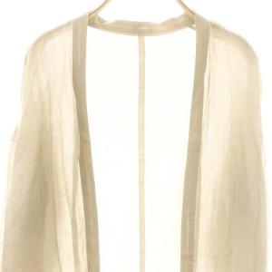 PLAIN PEOPLE ラミーリネンロングガウン カーディガン 3 生成り /MI OS SH