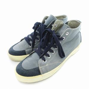 ミドルカットスニーカー オイルワックスレザー XS 紺 ネイビー /UO SH