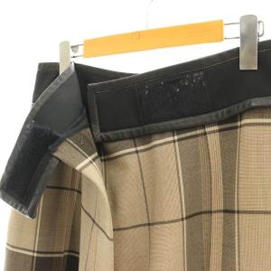 CELINE チェックワイドパンツ 36 ベージュ