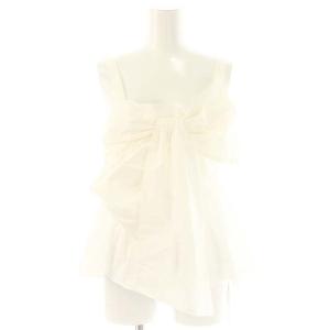 24SS ペプラムリボントップス ブラウス 0 オフホワイト /DO OS SH