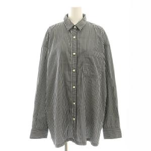 プラージュ Boys box シャツ2 ストライプ 長袖 ブラック /HK OS