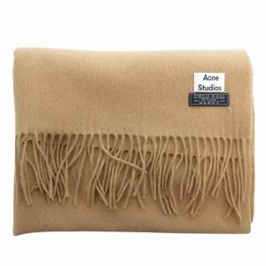 マフラー ストール ウール フリンジ 茶 ブラウン /JS