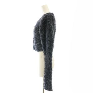 SNIDEL ファーライクカーデプルオーバー カーディガン ニット ショート丈 F 紺 ネイビー /AT OS