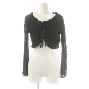 23SS シアーフリルボレロカーデ カーディガン ニット F 黒 /MI OS