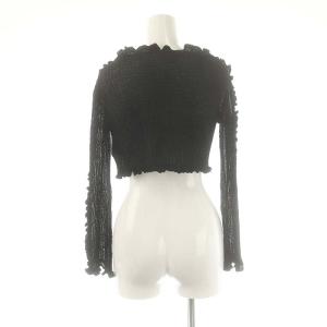 Lily Brown LilyBrown 23SS シアーフリルボレロカーデ カーディガン ニット F 黒 /MI OS