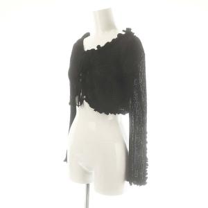 Lily Brown LilyBrown 23SS シアーフリルボレロカーデ カーディガン ニット F 黒 /MI OS