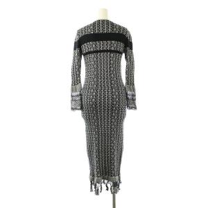 Mame Kurogouchi Rib Jacquard Pedicel Knit Dress ワンピース 1 ブラック