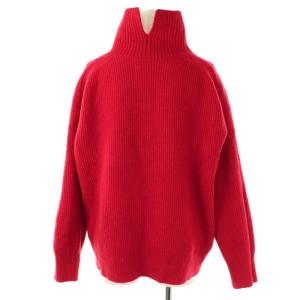 LANVIN en Bleu タートルネック リブニット セーター 長袖 38 レッド /HK OS
