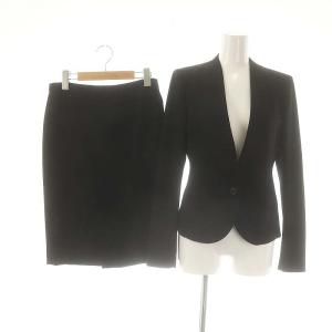 ジャケット スカートセットアップ 上下 スーツ 4 黒 ブラック /AT OS