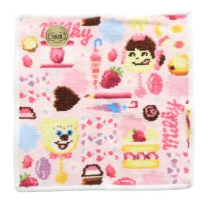 ラブラリー ペコちゃん ハンカチ ピンク /SR10