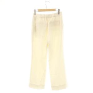 ANAYI 23SS ライトスラブフレアクロップドパンツ ジッパーフライ 36 オフホワイト /DO OS