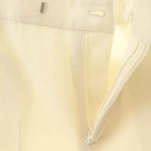 ANAYI 23SS ライトスラブフレアクロップドパンツ ジッパーフライ 36 オフホワイト /DO OS