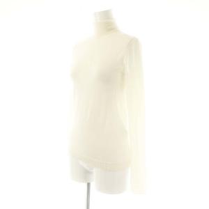 23区 vingt-trois 24AW スムージーコットン タートルネックニットセーター 長袖 32 ホワイト