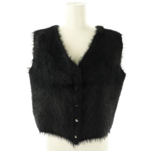 23AW フェザーニットプルオーバー ベスト 2WAY 2 ブラック /DF OS