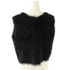 Apuweiser-riche 23AW フェザーニットプルオーバー ベスト 2WAY 2 ブラック /DF OS