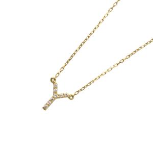 ヴィヴィアンクチュール ネックレス イニシャル Yモチーフ ダイヤモンド 0.03ct K18