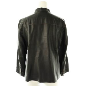 Leilian レザージャケット ブルゾン 羊革 9 ブラック ベージュ /ES OS