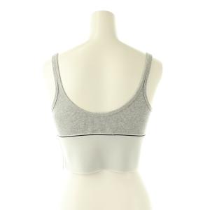 alexanderwang RIBBED BRA WITH LOGO ELASTIC トップス ノースリーブ ロゴ XS グレー /HK