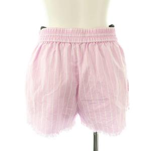alexanderwang フレイド ロゴディテール ボクサーショーツ パンツ ストライプ XS ピンク /HK OS