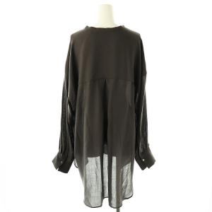 CHAOS スタンドカラーフローラビエラシャツ ブラウス 長袖 F チャコール /DF OS SH