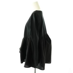 CELFORD 異素材コンビカットソー プルオーバー 長袖 38 ブラック /DF OS SH