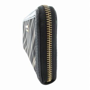 BURBERRY BLUE LABEL 長財布 ウォレット ラウンドファスナー チェック ロゴ 黒 ブラック ベージュ /GV SH