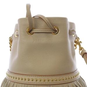 J&M DAVIDSON フリンジカーニバル GD M ハンドバッグ 2way ベージュ