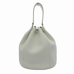 FURLA SLEEK 巾着バッグ トート レザー シボ革 白 ホワイト /JS