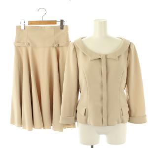 スーツ セットアップ リボンジャケット スカート 38 40 ベージュ 29643 29644 /DF