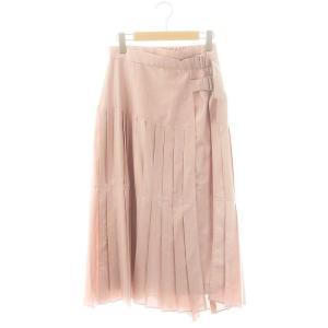 KINGYO PLEATS SKIRT スカート ロング フレア M ピンク /DO OS