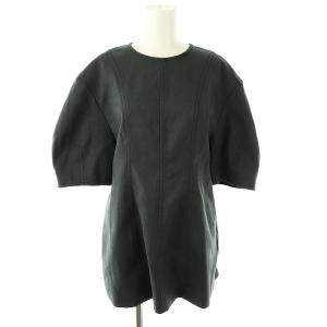 エステルスラブステッチパフブラウス グレー /SS OS