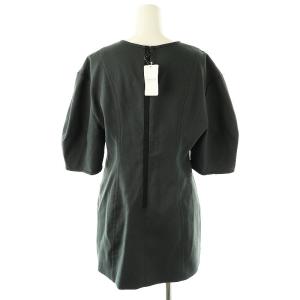 NOBLE エステルスラブステッチパフブラウス グレー /SS OS