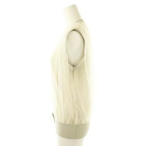 ESTNATION 24SS チュールドッキングノースリーブニット ベスト F グレージュ /DF OS