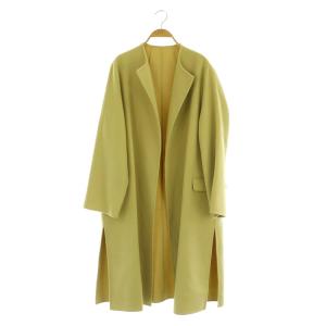 21AW ハミルトンノーカラーコート ロング 38 イエロー /MY OS