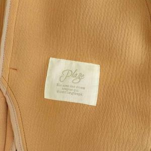 Plage Newスポンジリバーコート ロング ノーカラー Vネック 38 オレンジ /MY OS