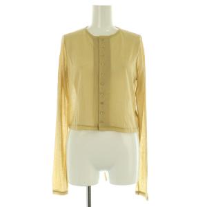 × ジェーンスミス JANE SMITH 23SS 短丈カーディガン 長袖 シアー ONE ベージュ /MY
